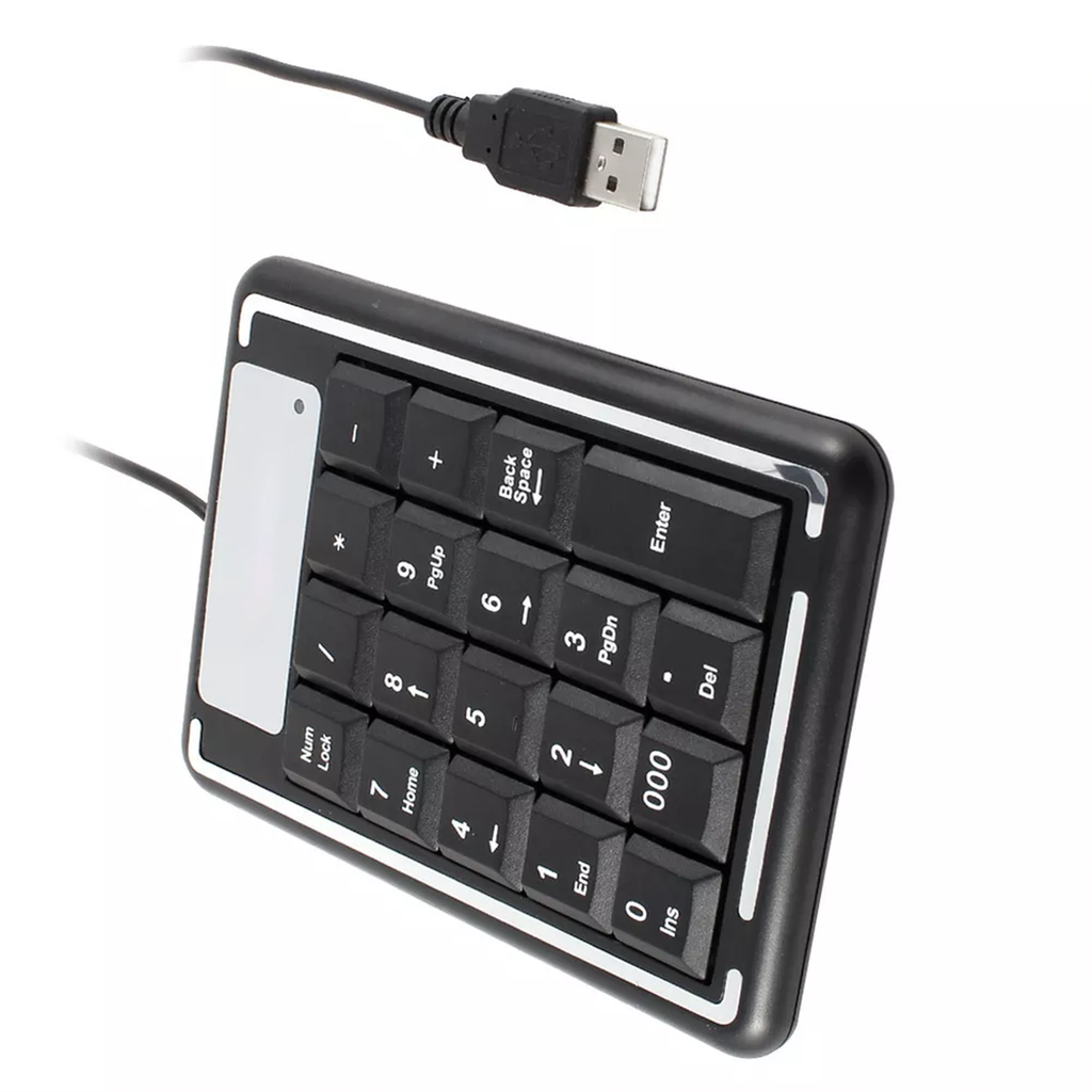 Przenośna Klawiatura Numeryczna USB 19 Klawiszy